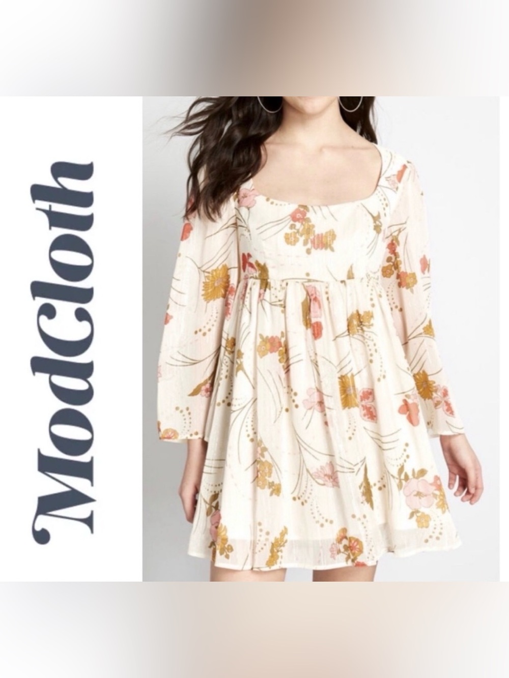 ModCloth Boho empire waist mini dress